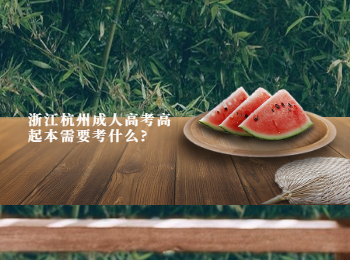 浙江杭州成人高考高起本需要考什么