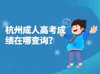 杭州成人高考成绩在哪查询?