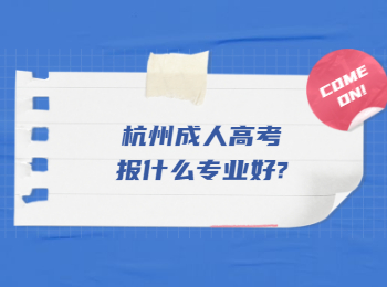 杭州成人高考报什么专业好?