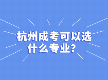 杭州成考可以选什么专业？