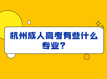 杭州成人高考有些什么专业?