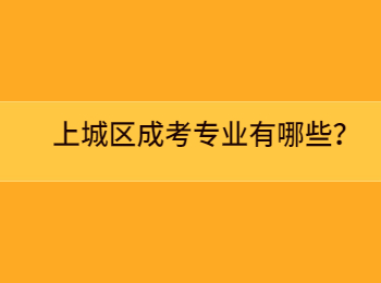 上城区成考专业有哪些？